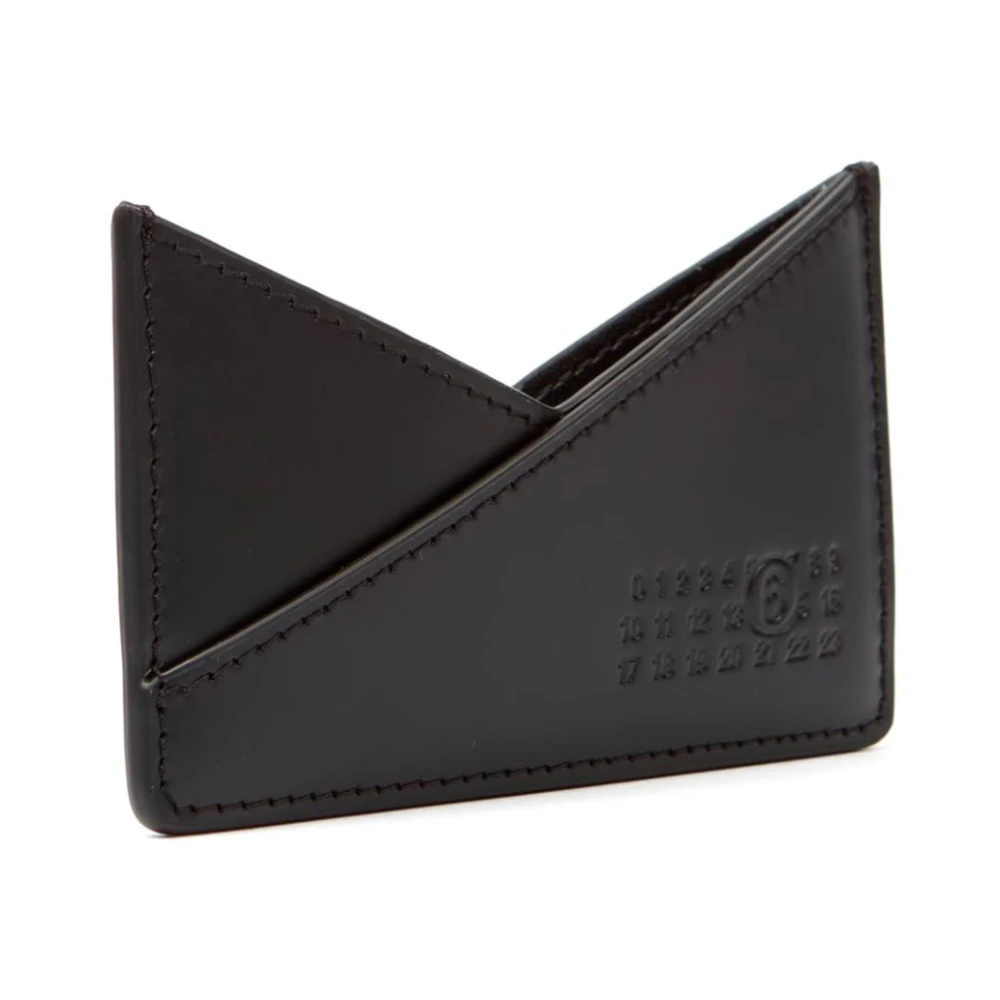 MM6 Maison Margiela Zwarte Leren Creditcardhouder Portemonnee Black Dames