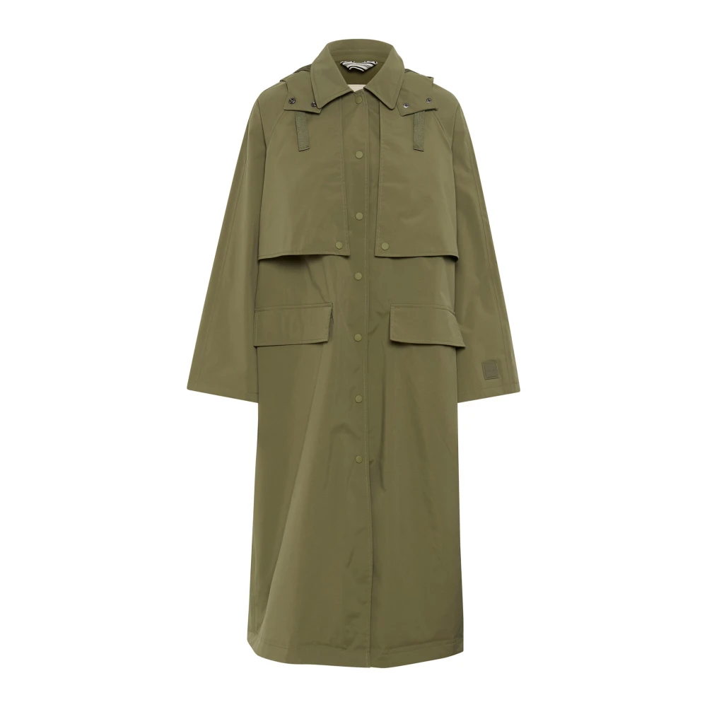 Part Two Women's Green Parkas, M/L, Stylish Noirpw Otw Jacket