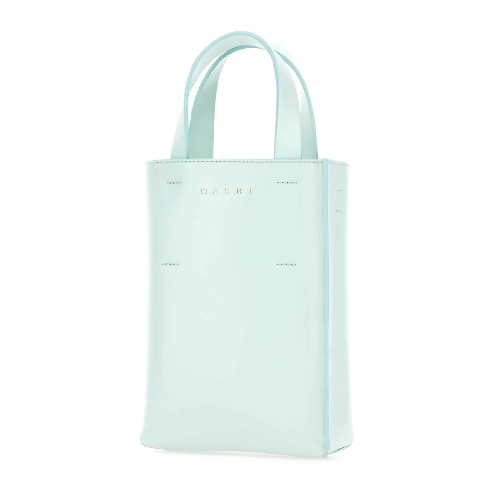 Marni Nano Museo Handtas in Lichtblauw Leer Blue Dames