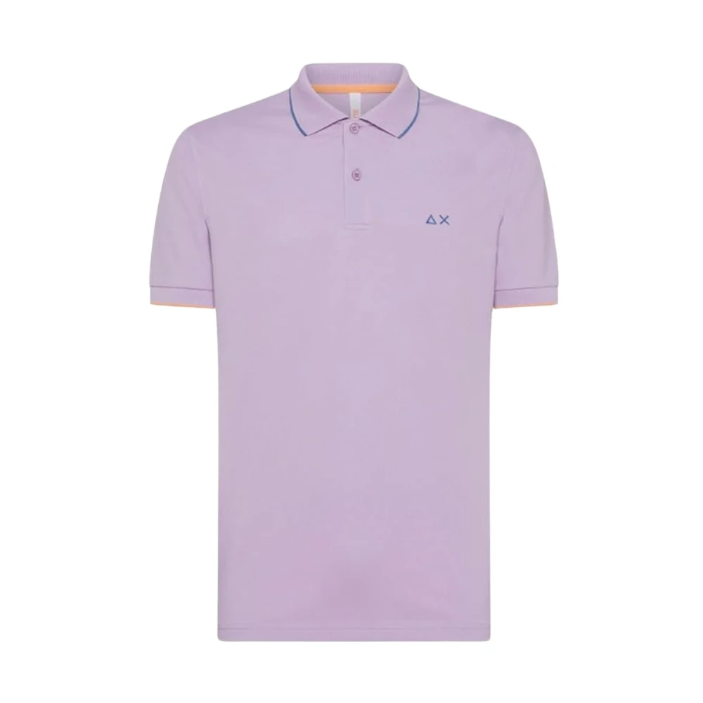 Sun68 Slim Profiel Polo Shirt Lila Purple Heren