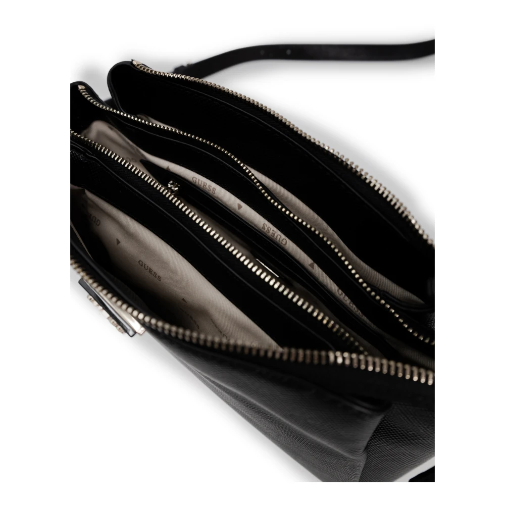 Guess Noelle Crossbody Tas Herfst Winter Collectie Black Dames