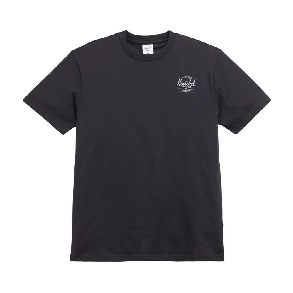 Herschel Katoen Logo Tee Heren T-Shirt Black Heren