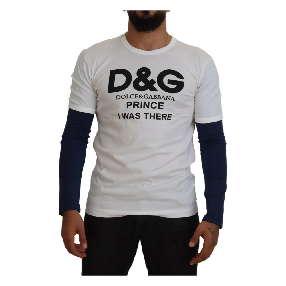 Dolce & Gabbana Witte DG Prince Crew Neck Sweater White Heren