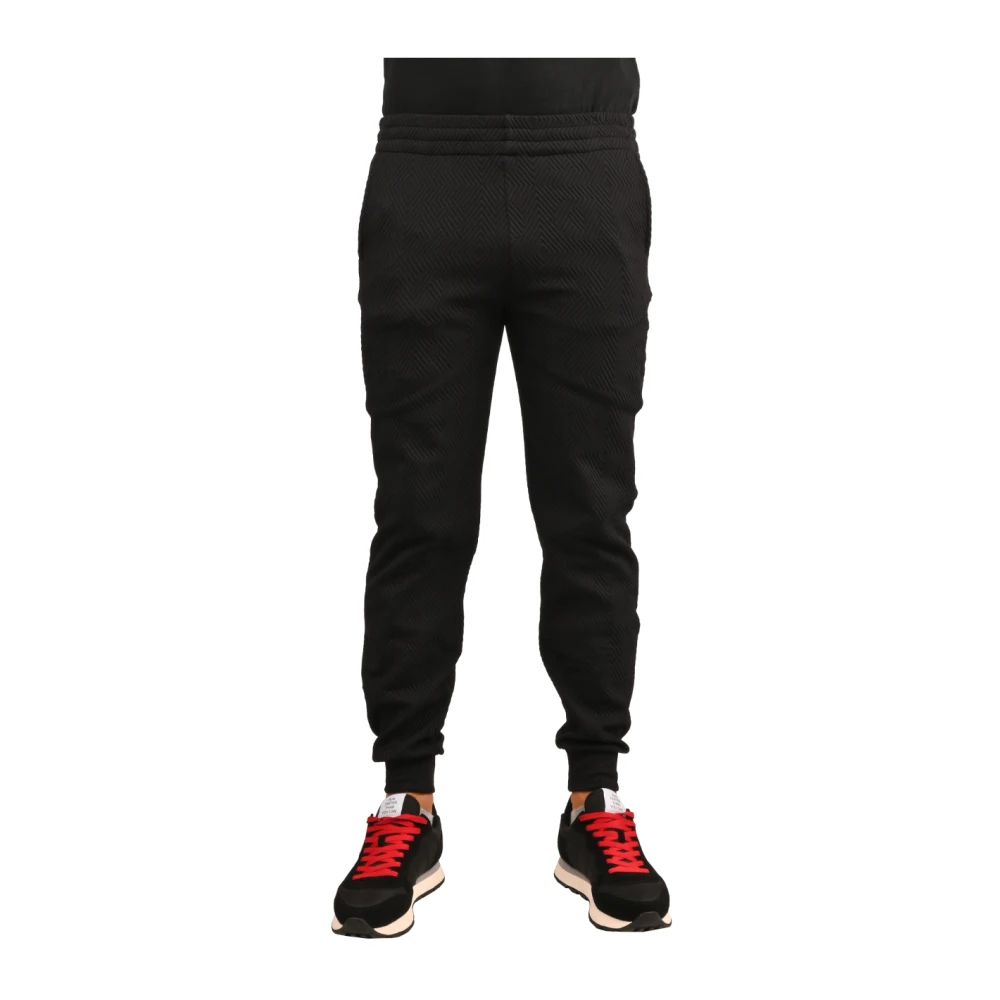 RRD Cotton Jacquard Slim Fit Broek Black Heren