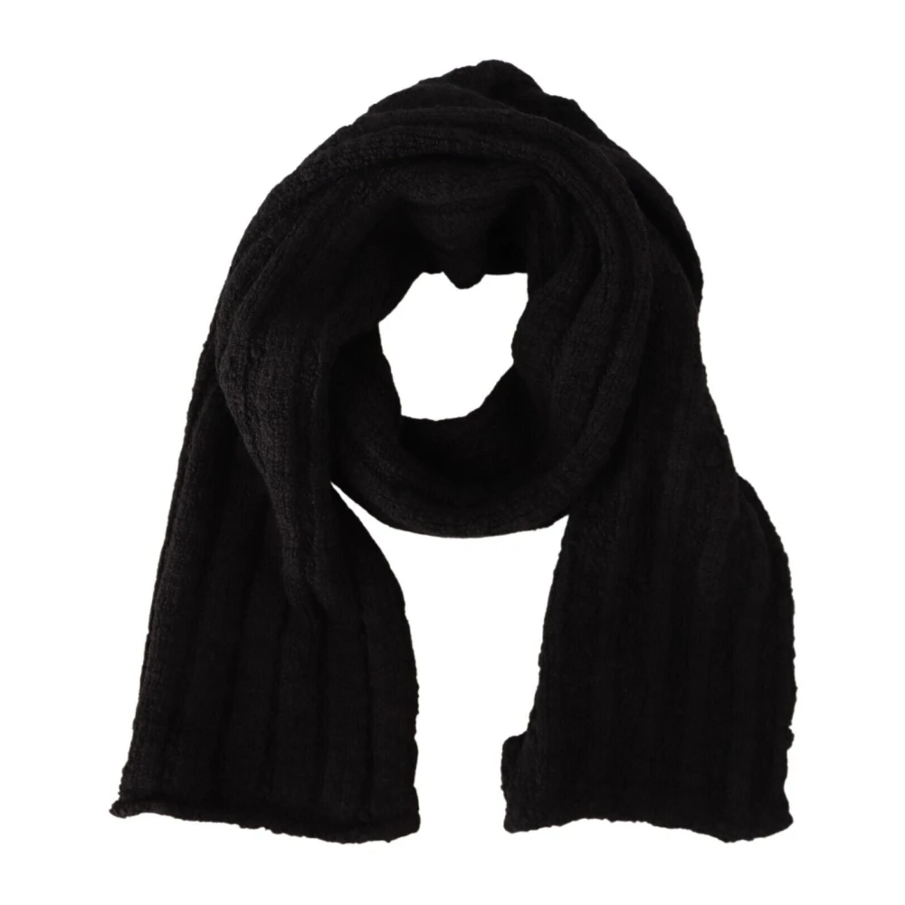 Dolce & Gabbana Unisex Black Elegance Unleashed Wool Scarf