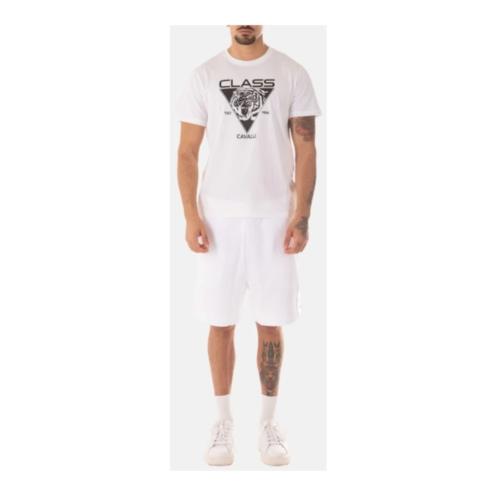 Just Cavalli Heren Logo T-shirt White Heren