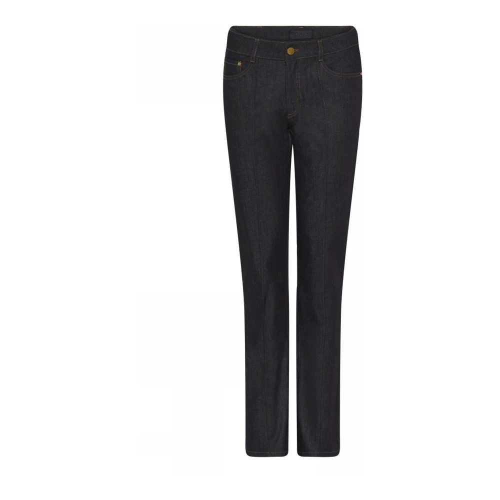 C.Ro Emma Pin-Tuck Broek Indigo Blauw Black Dames