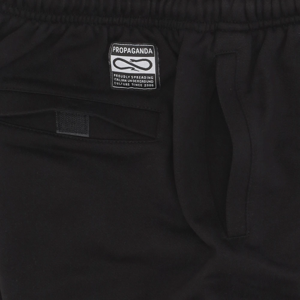 Propaganda Zwarte Logo Sweatshorts Black Heren