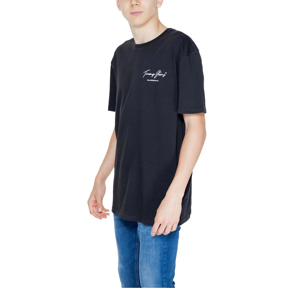 Tommy Jeans Zwart Katoenen Heren T-Shirt Black Heren