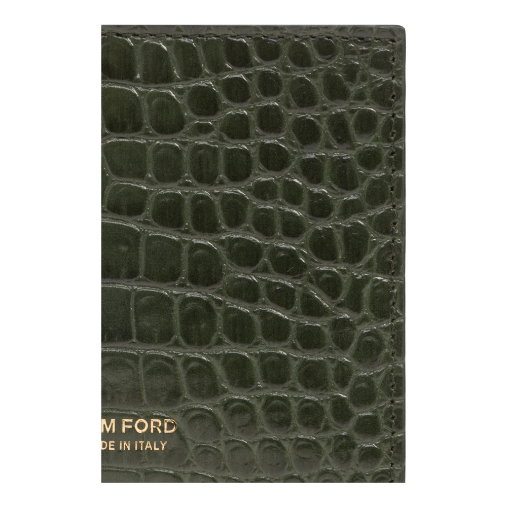 Tom Ford Bifold portemonnee van leer Green Heren