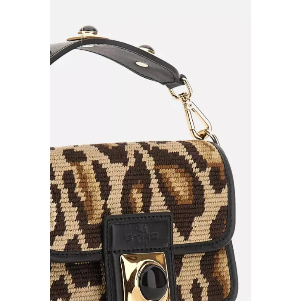 ETRO Bohemian Leo Tas met Bronzen Versieringen Brown Dames