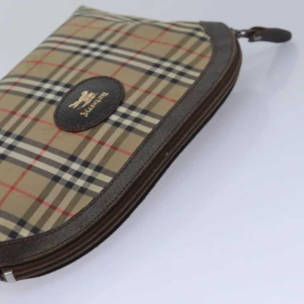 Burberry Vintage Pre-owned Canvas pouches Beige Dames