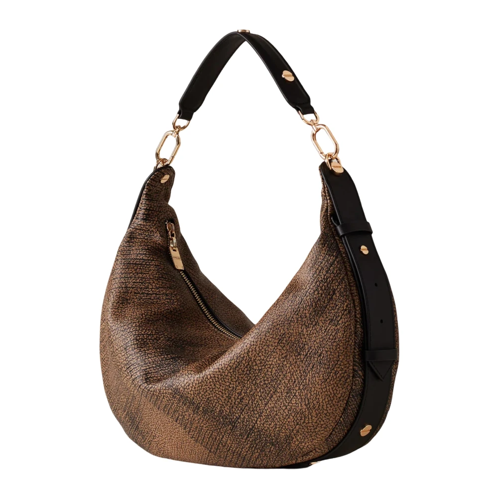 Borbonese Studded Leren Oceaan-geïnspireerde Handtas Brown Dames