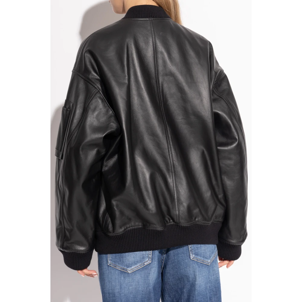 Dsquared2 Leren jas Black Dames