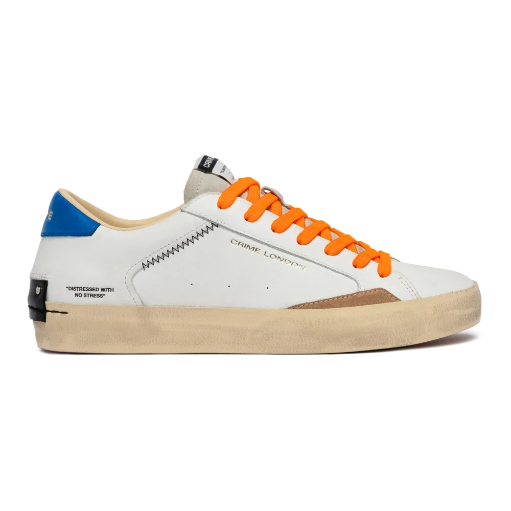 Crime London Distressed Lo Sneaker Heren Schoenen Wit