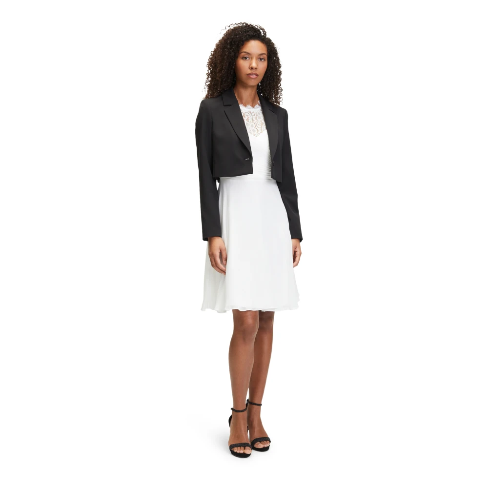 Vera Mont Korte blazer met reverskraag Black Dames