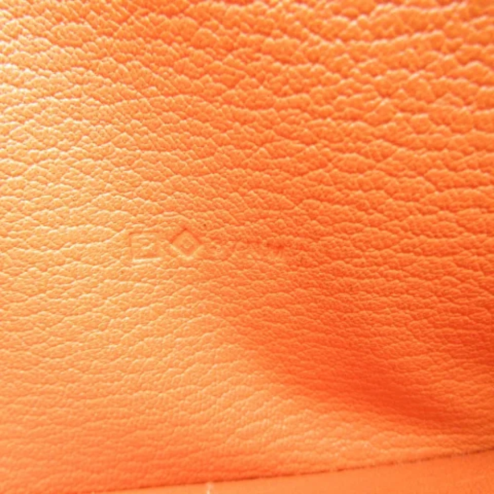 Hermès Vintage Pre-owned Leather wallets Orange Dames