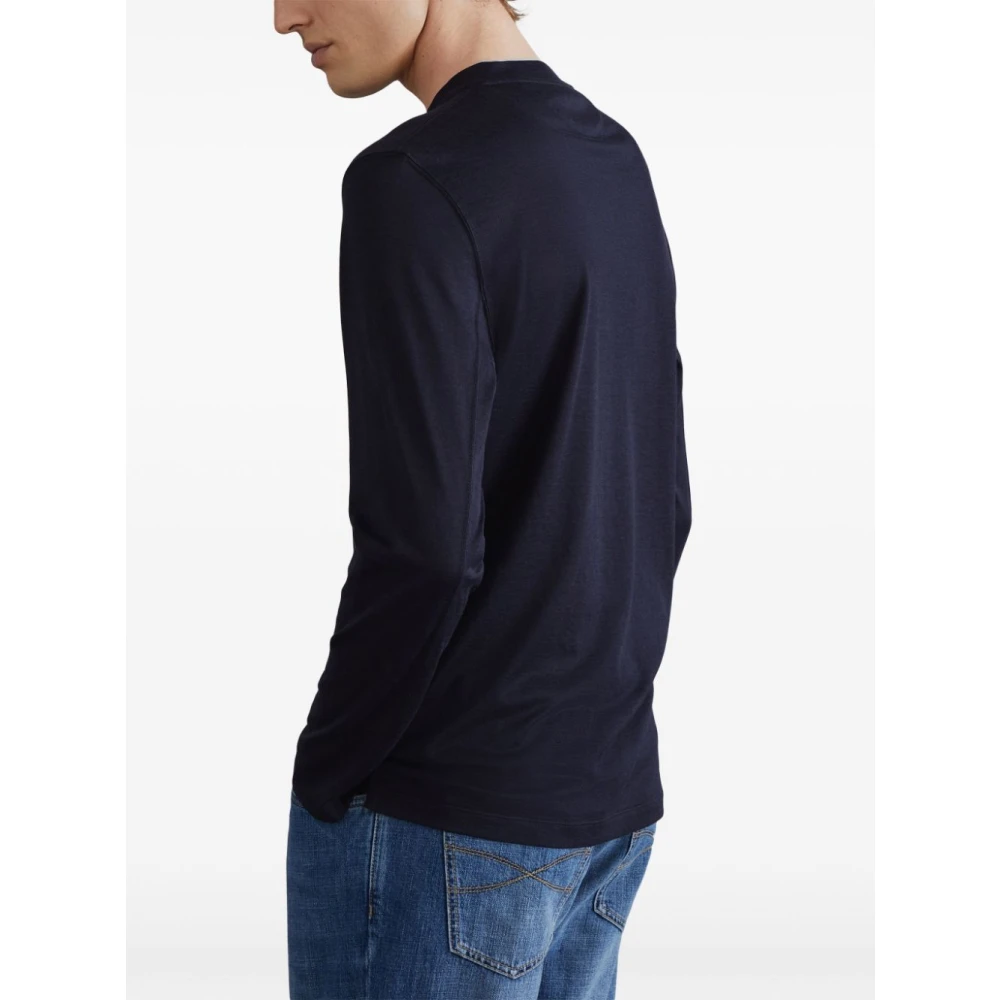 BRUNELLO CUCINELLI Stijlvolle T-shirts en Polos Blue Heren