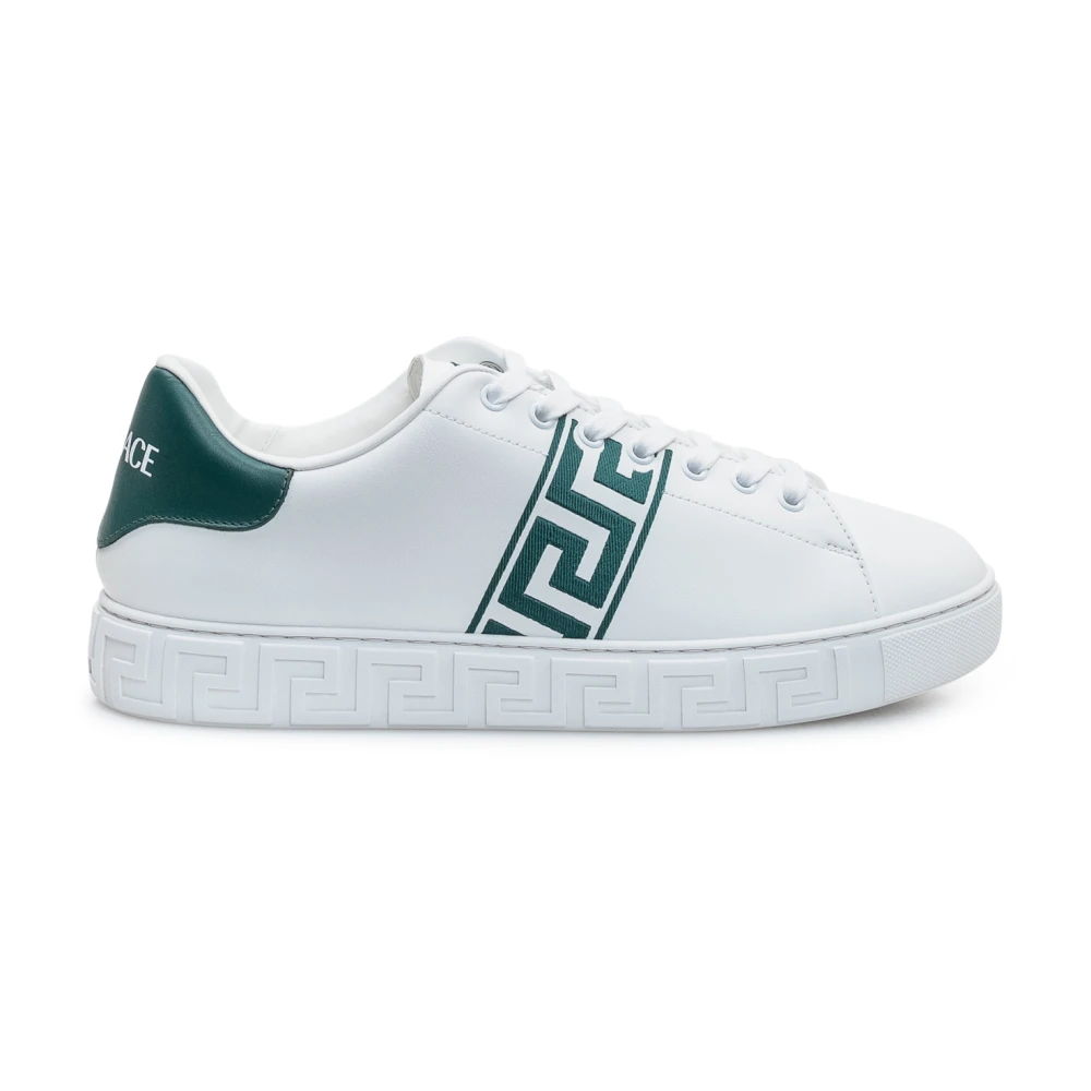 Versace Barocco Greca Jacquard Low Top Sneaker Heren Schoenen Wit