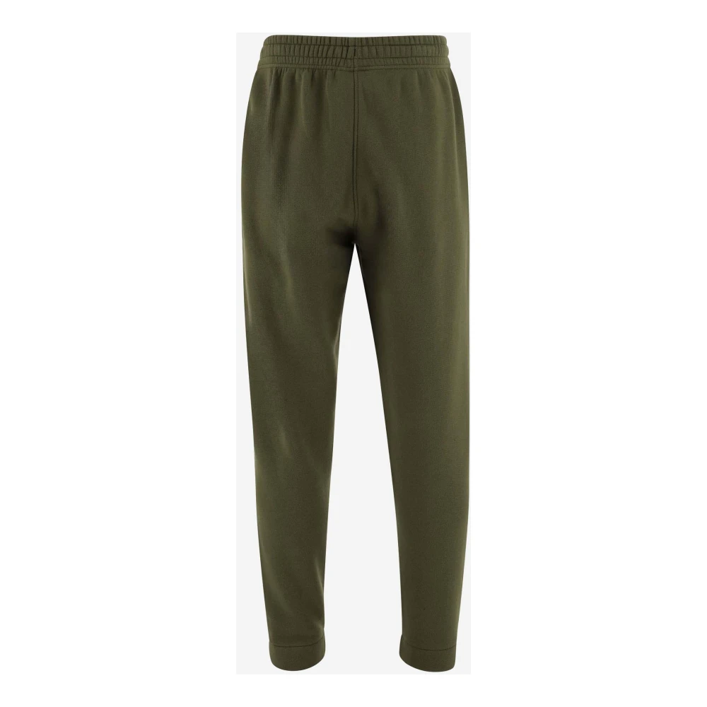 Maison Kitsuné Katoenen Joggers met Fox Patch Green Heren