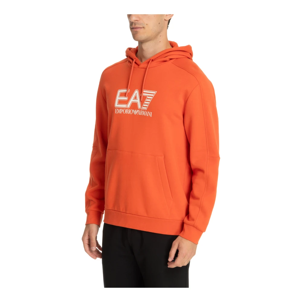 Emporio Armani EA7 Capuchon met Logo Zak Orange Heren