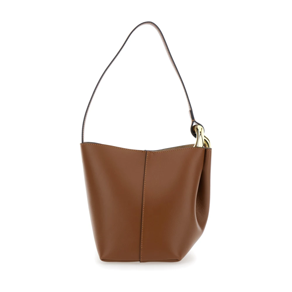 JW Anderson Bruine Leren Bucket Schoudertas Brown Dames