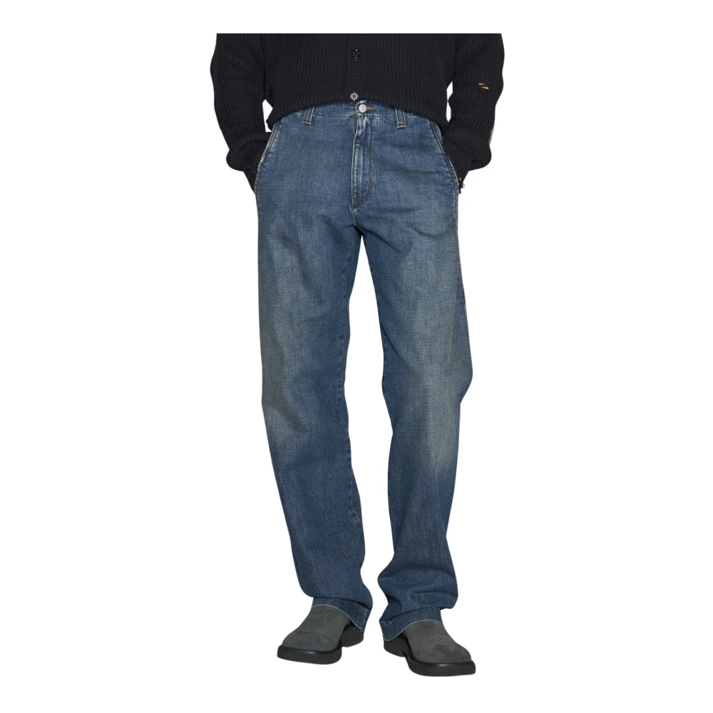 MM6 Maison Margiela Katoenen Broeken voor Mannen en Vrouwen Blue Heren