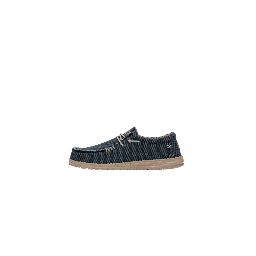 Hey Dude Blue Laced Shoes, Male, 12 Uk, Stretch Fabric Slip-On Sneaker