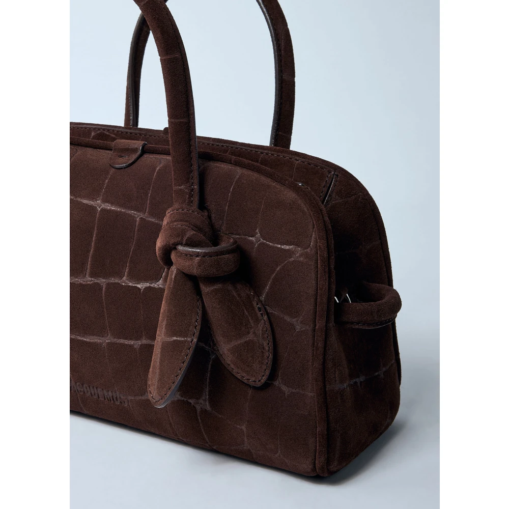 Jacquemus Krokodil-geprint Leren Handtas Brown Dames