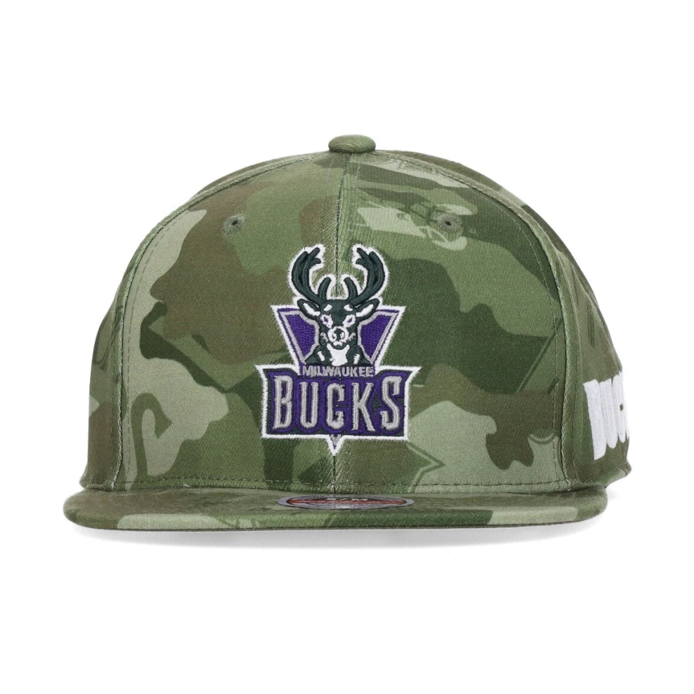 Mitchell & Ness NBA Tonal Camo Stretch Cap Green Heren