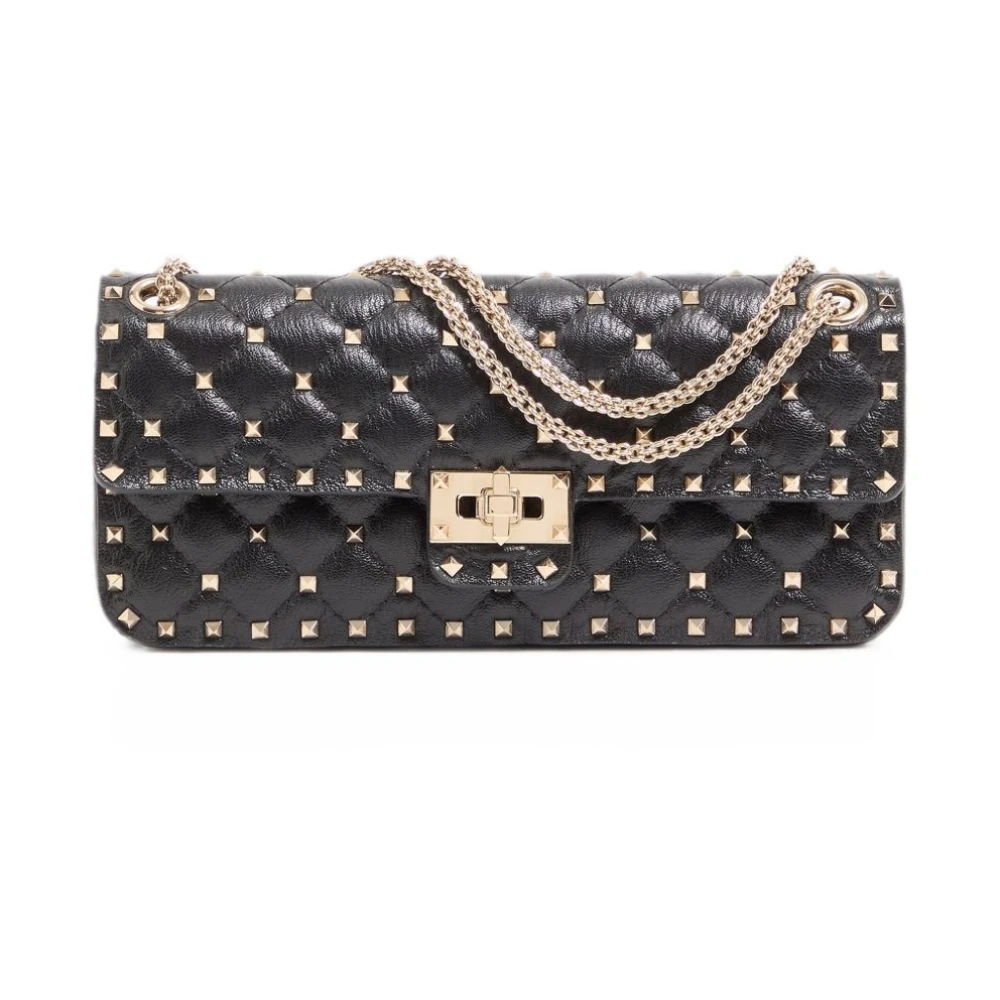 Valentino Garavani Donna Nero Borsa A Spalla Garavani Rockstud Spike Media - Immagine 6