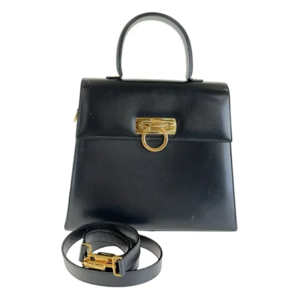 Salvatore Ferragamo Pre-owned Leather handbags Black Dames