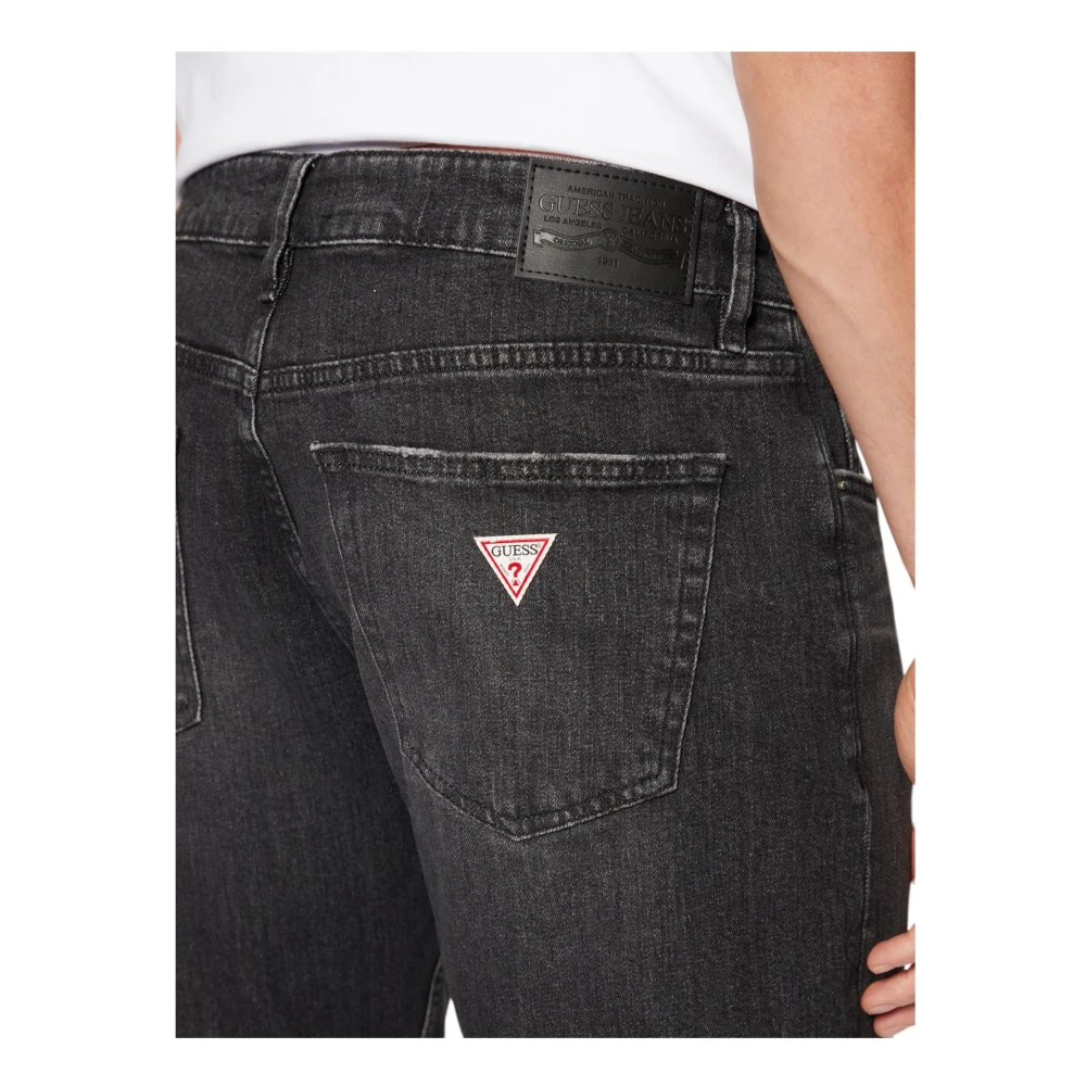 Guess Biologisch Katoen Straight Leg Jeans Black Heren