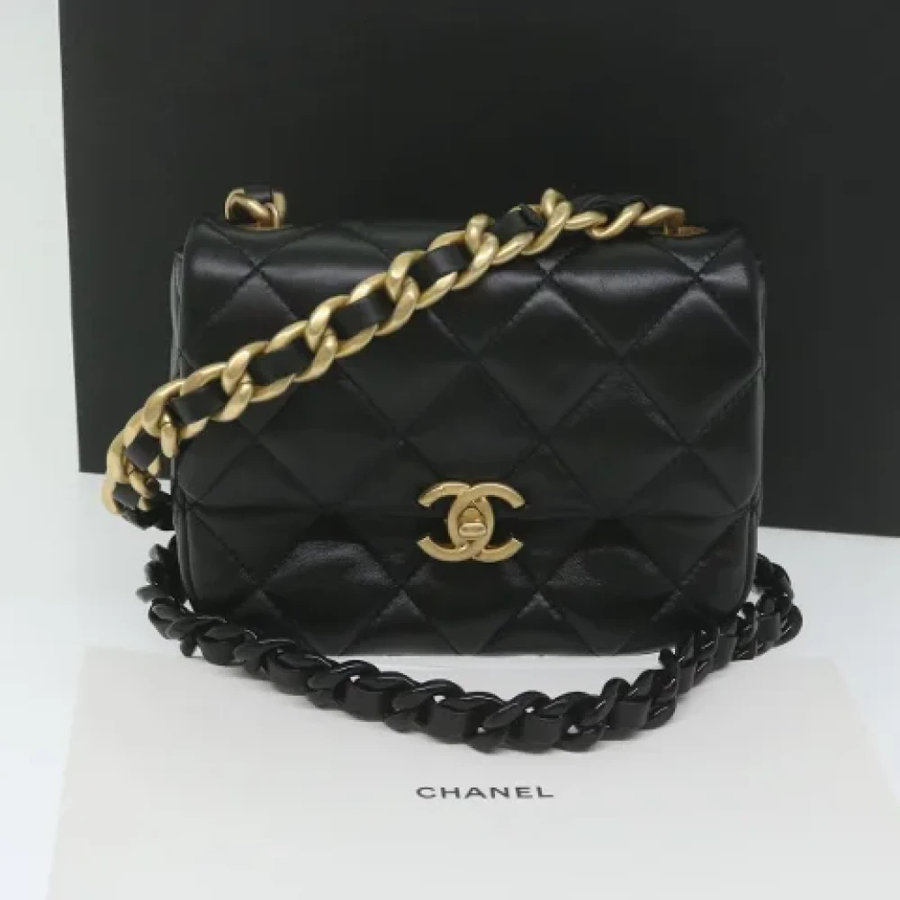 Chanel Vintage Pre-owned Leather chanel-bags Black Dames