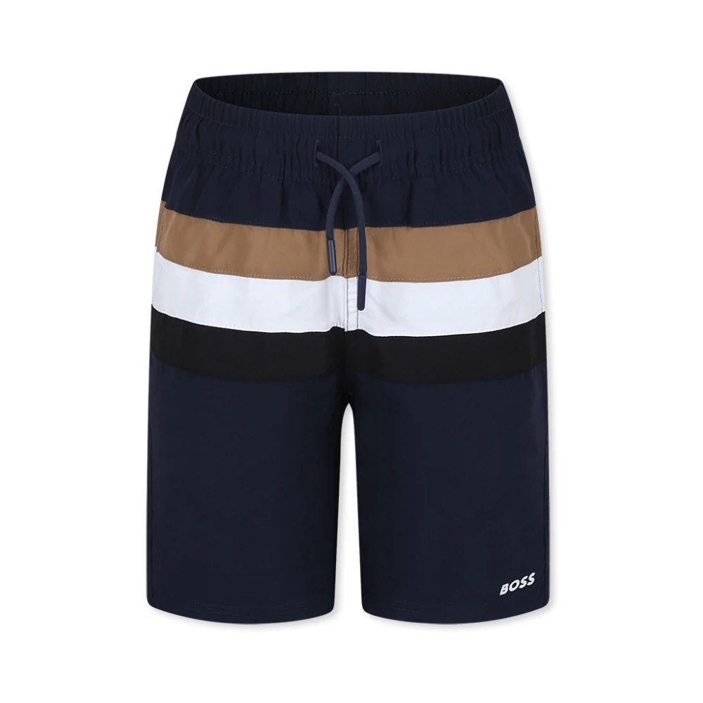 Hugo Boss Blå Badshorts med Dragsko Blue, Unisex