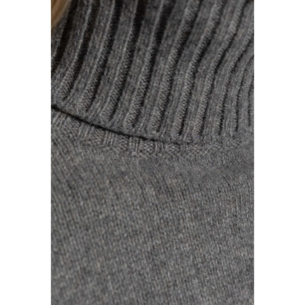 Ami Paris Cashmere Turtleneck Gray Dames