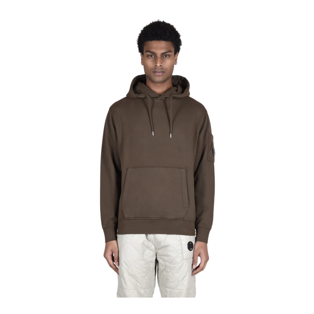 C.p. Company Men's Green Hoodies, L, Cotton Sweatshirts For And Wo