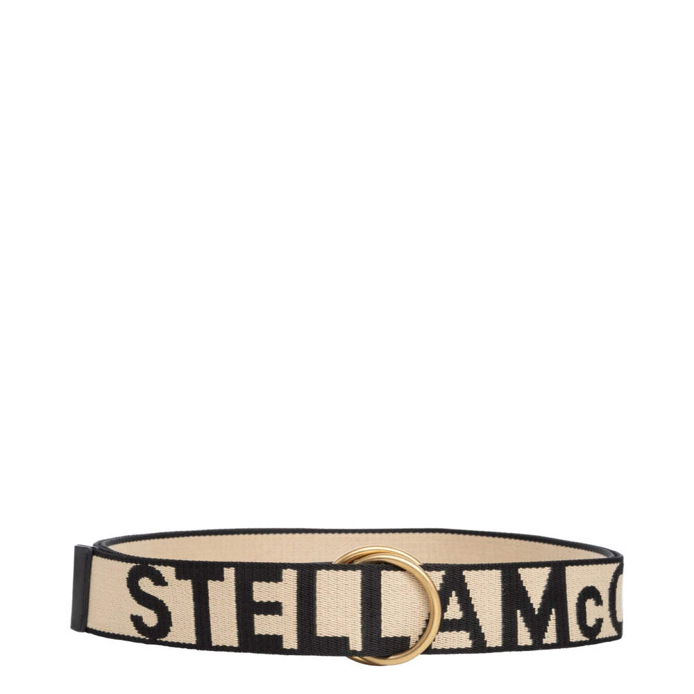 Stella Mccartney Logo Riem met Verstelbare Sluiting Beige Dames