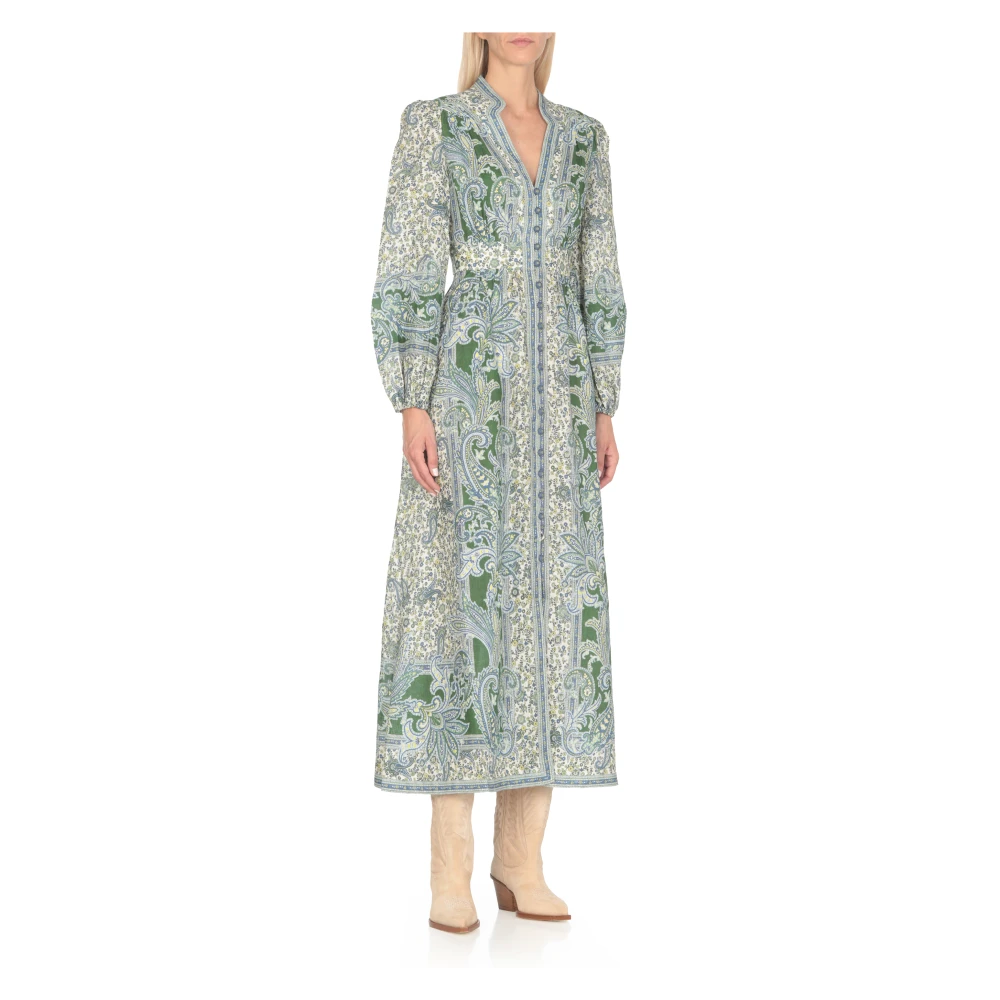 Zimmermann Ottie Maxi Jurk Green Dames