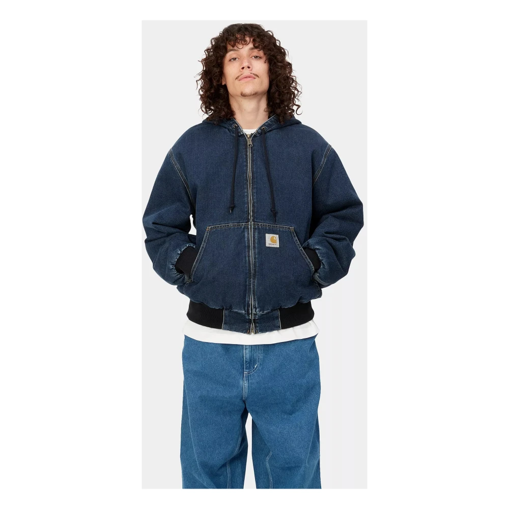 Carhartt WIP Originele Loose Fit Denim Jack Blauw Blue Heren