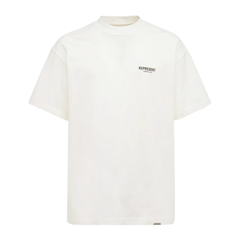 Represent Katoenen T-Shirt met Logo Print White Heren