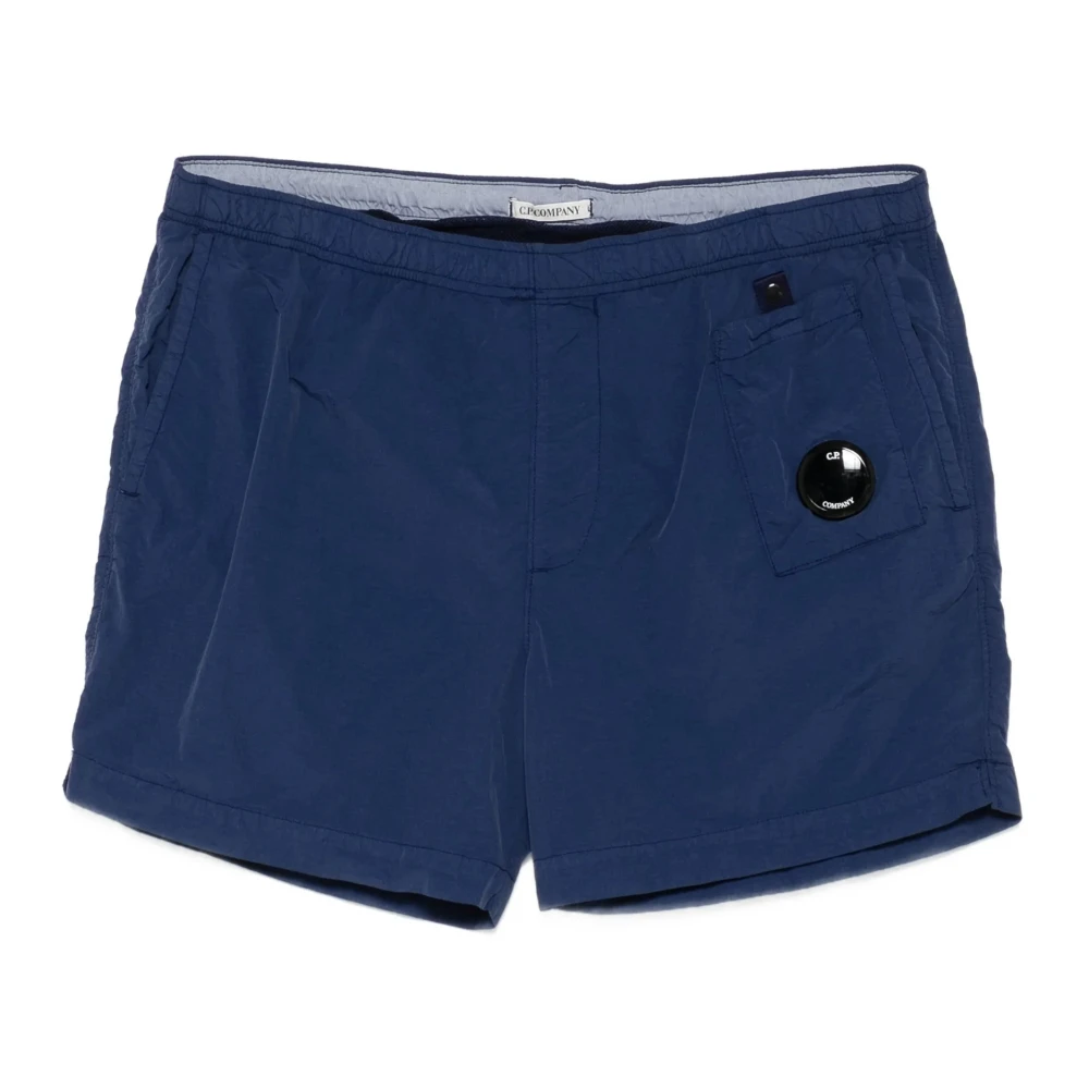 C.p. Company Men's Blue Beachwear, M, Nylon Swim Shorts