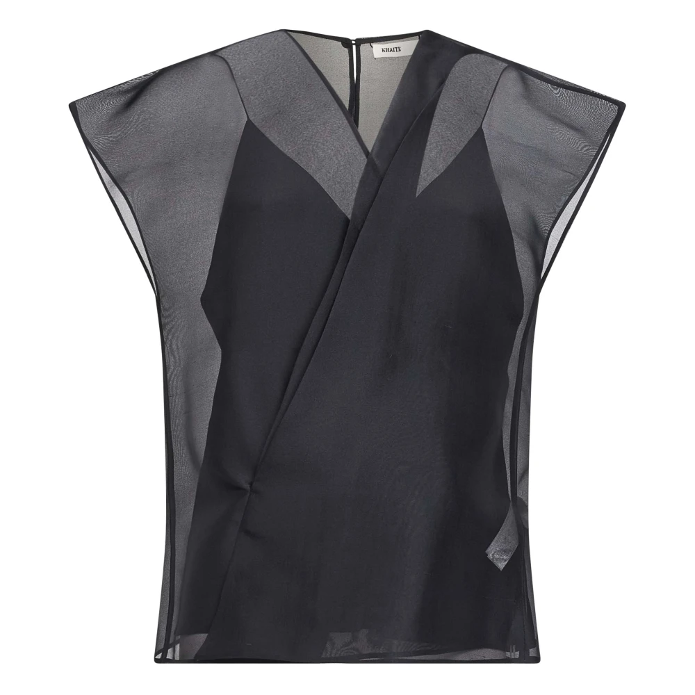 Khaite Women's Black Blouses, Xs, Top