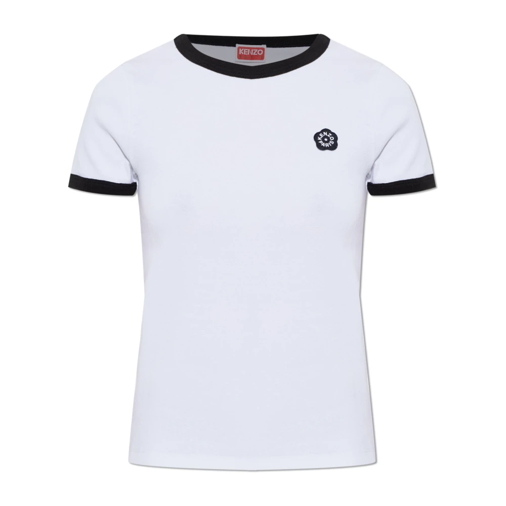 Kenzo Women's White T-Shirt With Applique