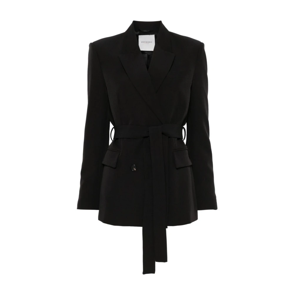 Ermanno Scervino Dubbelborstig Zwarte Blazer Black Dames