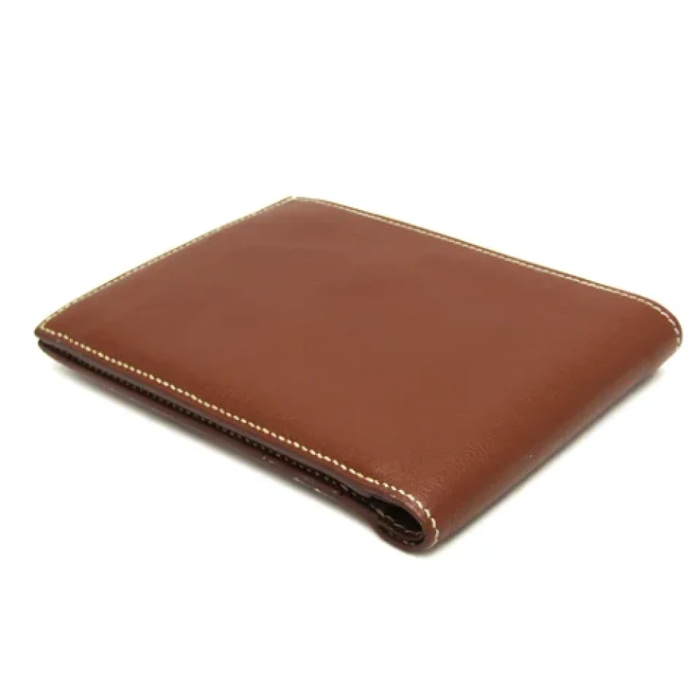 Hermès Vintage Pre-owned Leather wallets Brown Heren