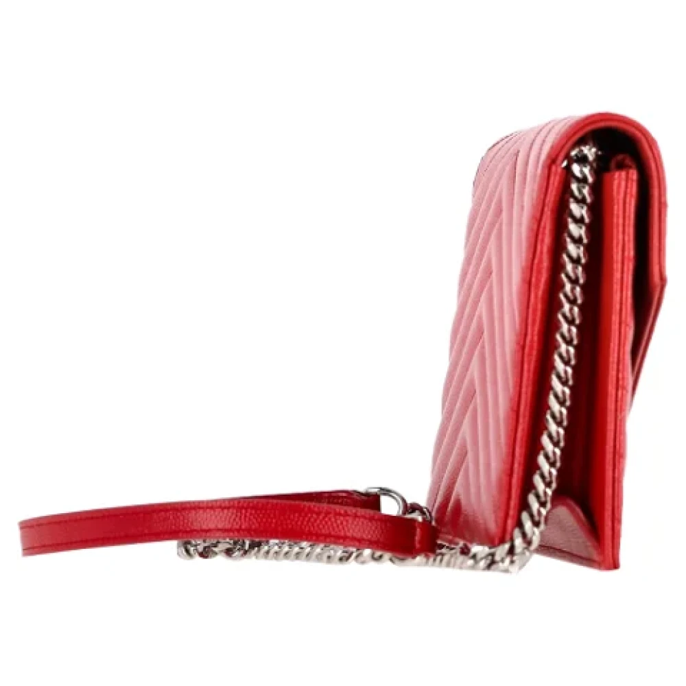 Yves Saint Laurent Vintage Pre-owned Leather wallets Red Dames