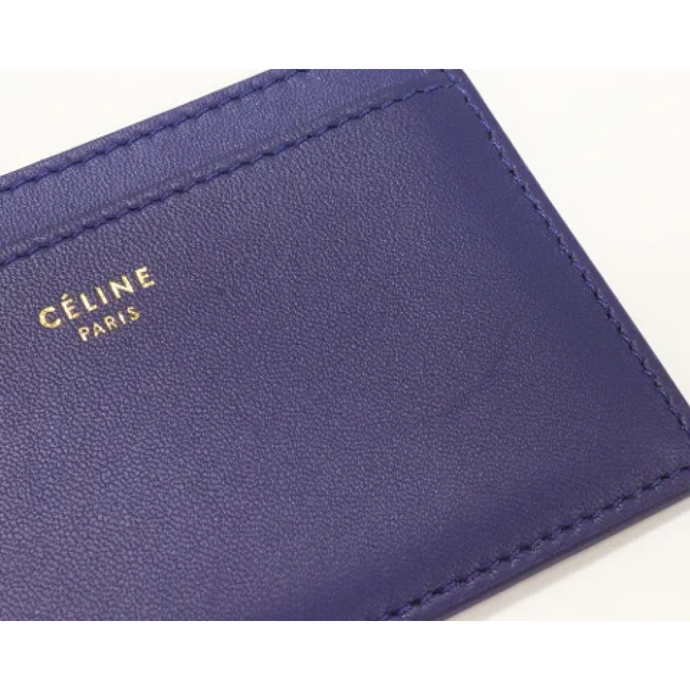 Celine Vintage Pre-owned Leather home-office Blue Dames
