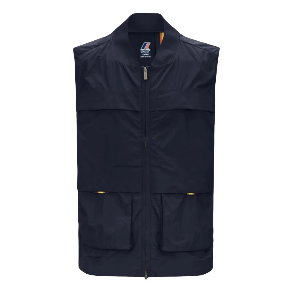 K-Way Uomo Blu - Giacca Primaverile Sportiva Senza Maniche - Jackets - M