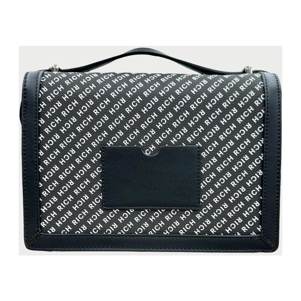John Richmond Zwarte Crossbody Tas met All-Over Logo Black Dames